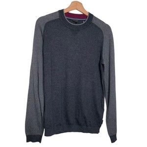 Ted Baker London Sweater Men's 3 Cotton Blend Long Sleeve Knit Pullover Soft